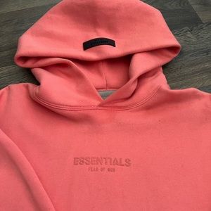 Relaxed coral essentials hoodie